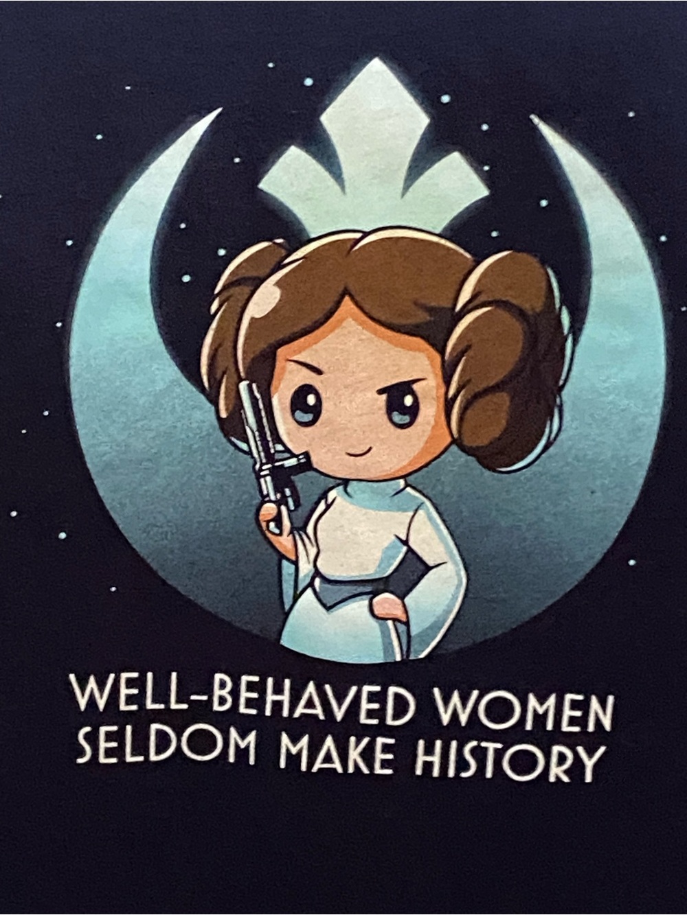 Princess Leia Graphic Short Sleeve Tee Black